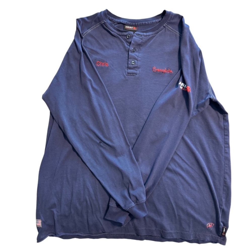 Ariat Dark Blue Long Sleeve FR Shirt